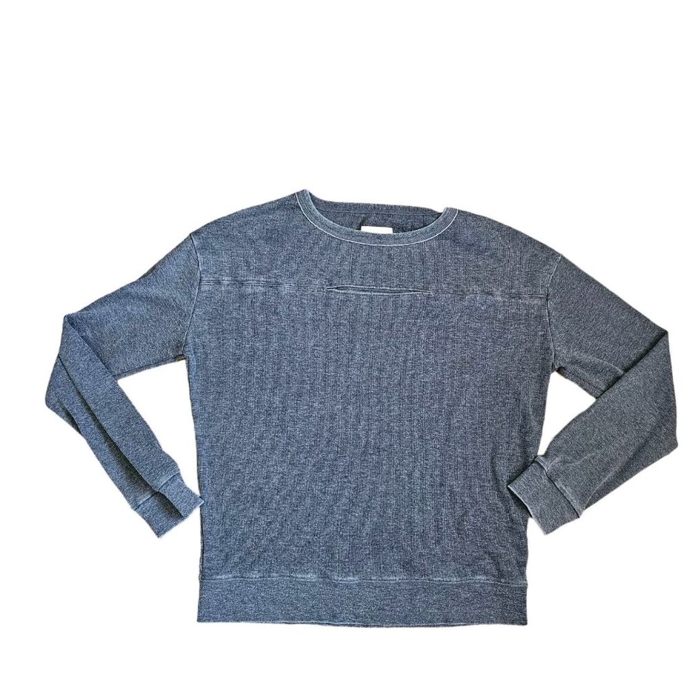 Chaser Womens Medium Gray Shirt Cutout Oversized Slouchy Longsleeve Thermal